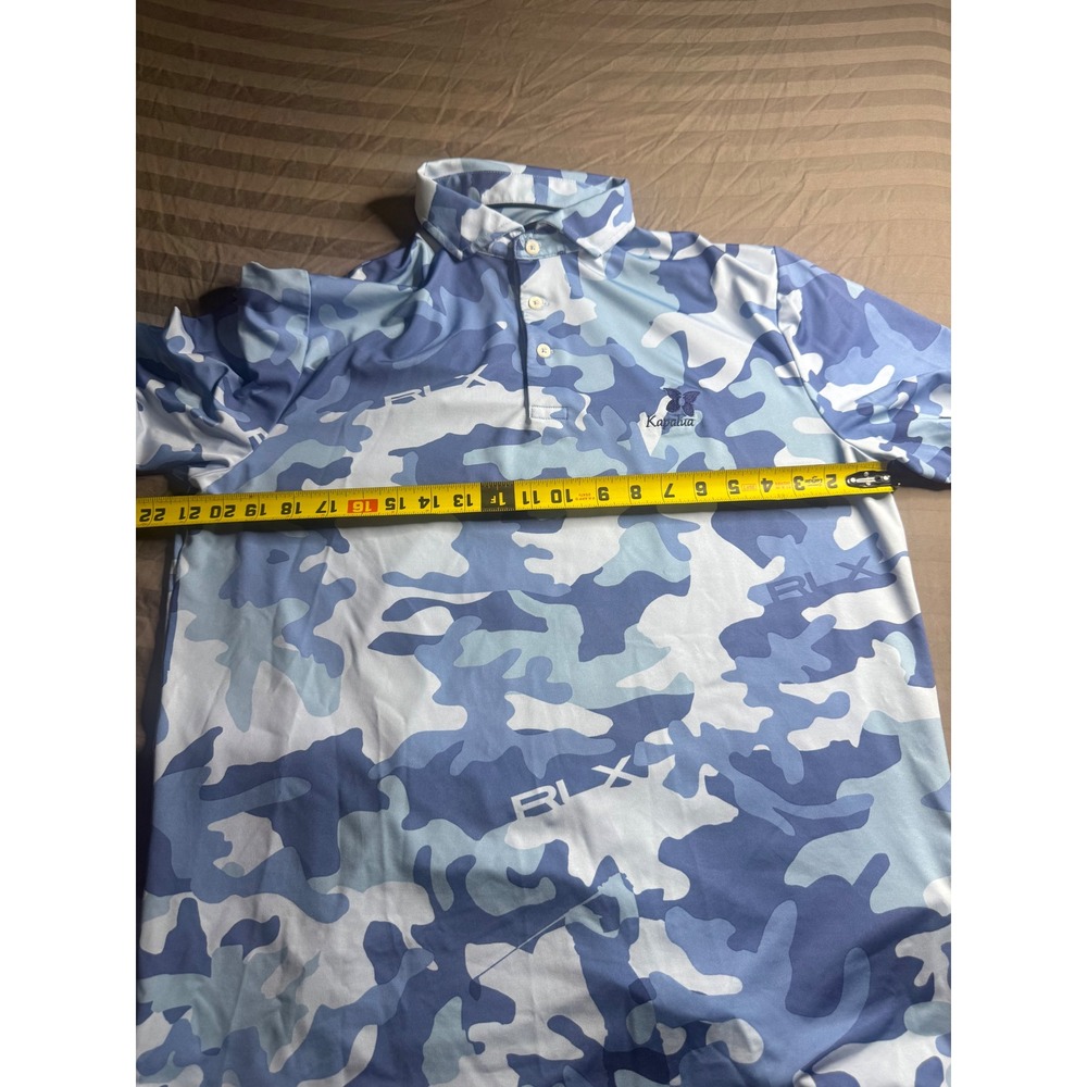 RLX Ralph Lauren Mens Blue Camo Kapalua Golf Polo Shirt Size M - Picture 7 of 9